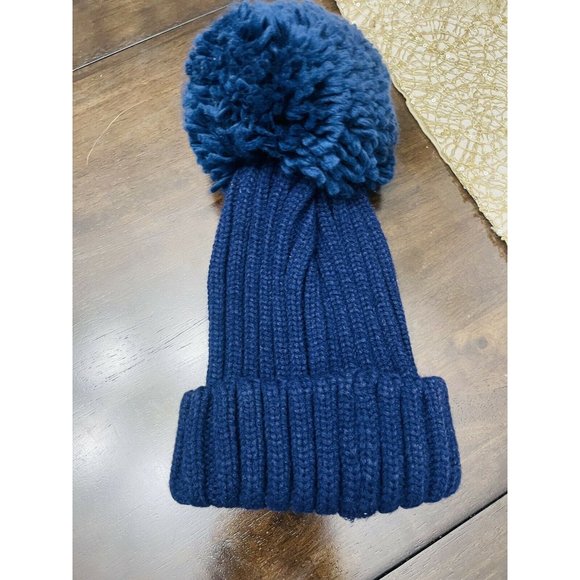Cara New York Knit Wintet Hat Blue With Stones - Picture 4 of 5